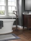 DELTA Cassidy Single Handle Floor Mount Tub Filler Trim with Hand Shower - Less Handle — Venetian Bronze