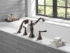 DELTA Cassidy Roman Tub with Hand Shower Trim - Less Handles — Venetian Bronze