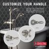 DELTA Cassidy Single Handle Floor Mount Tub Filler Trim with Hand Shower - Less Handle — Stainless