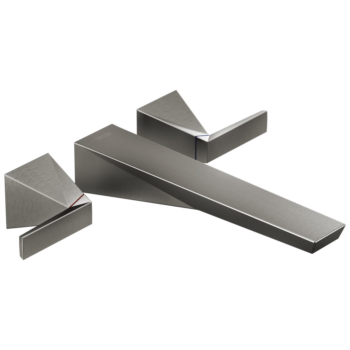 DELTA Trillian Wall Mount Tub Filler Trim — Lumicoat® Black Stainless