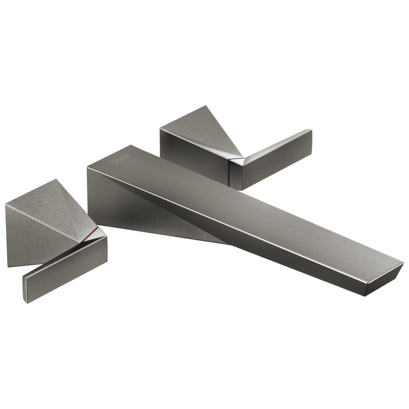 DELTA Trillian Wall Mount Tub Filler Trim — Lumicoat® Black Stainless