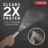 DELTA Bonacci Two Handle Wall Mount Tub Filler Trim with Hand Shower — Lumicoat® Chrome