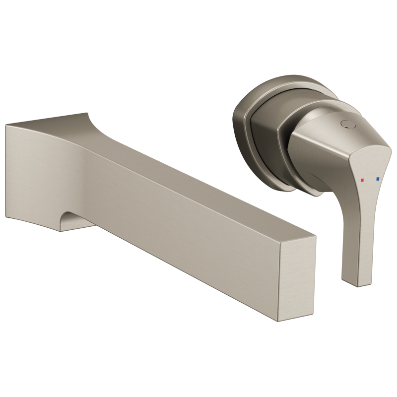 DELTA Zura Single Handle Wall Mount Bathroom Faucet Trim — Stainless