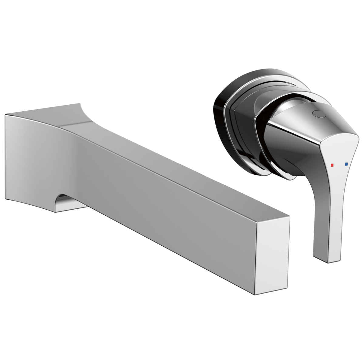 DELTA Zura Single Handle Wall Mount Bathroom Faucet Trim — Chrome