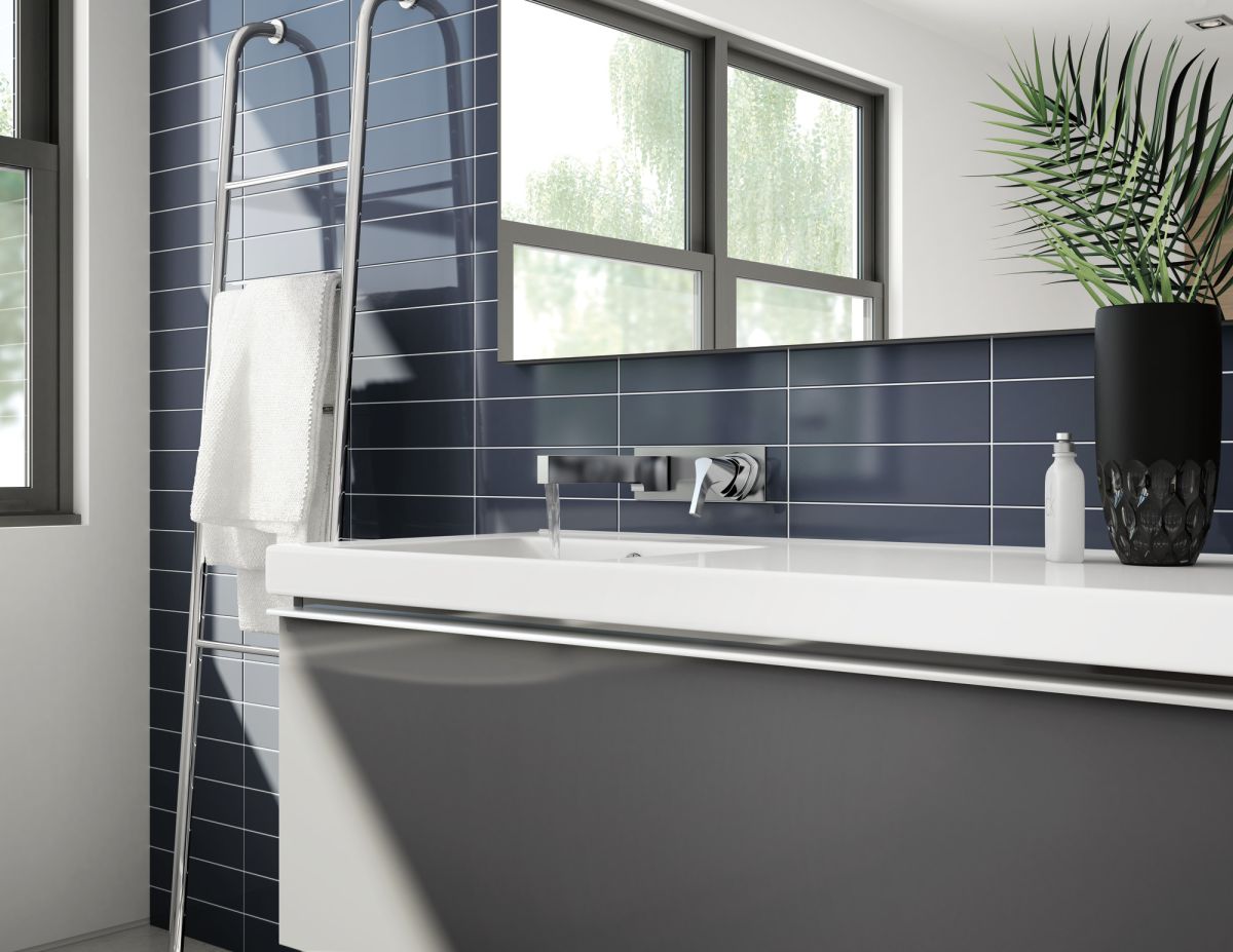 DELTA Zura Single Handle Wall Mount Bathroom Faucet Trim — Chrome
