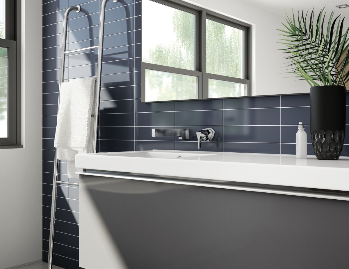 DELTA Zura Single Handle Wall Mount Bathroom Faucet Trim — Chrome