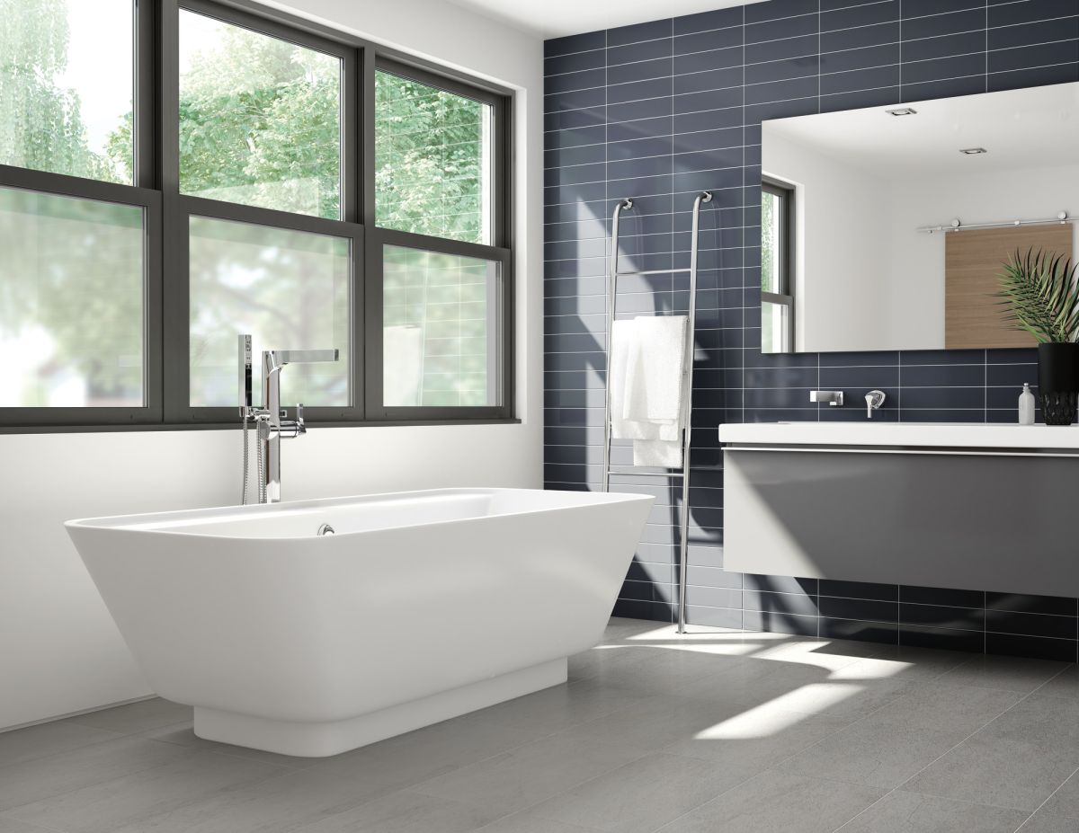 DELTA Zura Single Handle Wall Mount Bathroom Faucet Trim — Chrome