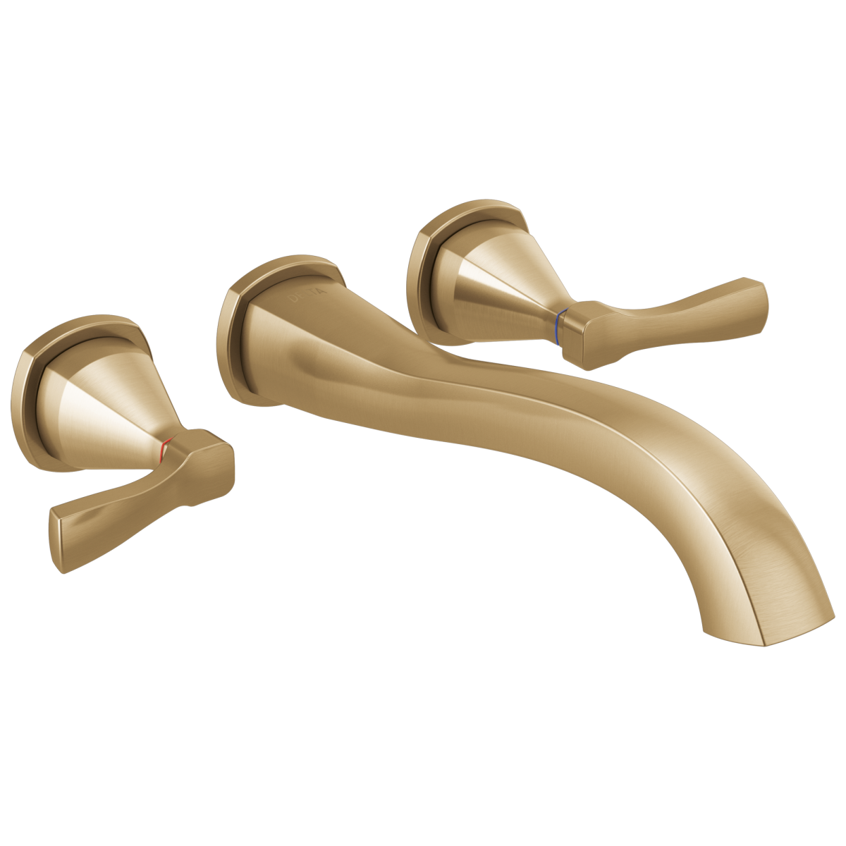 DELTA Stryke Wall Mounted Tub Filler — Lumicoat® Champagne Bronze