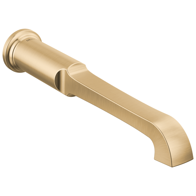 DELTA Tetra Wall Mount Tub Filler Trim — Lumicoat® Champagne Bronze