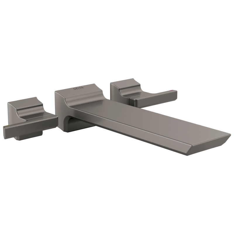 DELTA Pivotal Wall Mount Tub Filler Trim — Lumicoat® Black Stainless