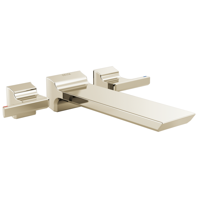 DELTA Pivotal Wall Mount Tub Filler Trim — Lumicoat® Polished Nickel