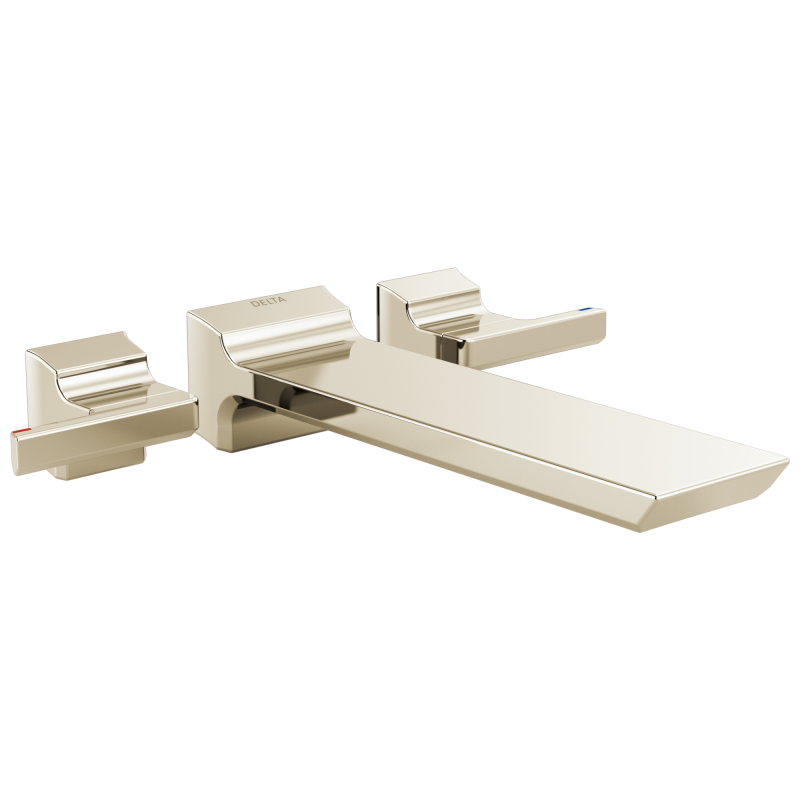 DELTA Pivotal Wall Mount Tub Filler Trim — Lumicoat® Polished Nickel