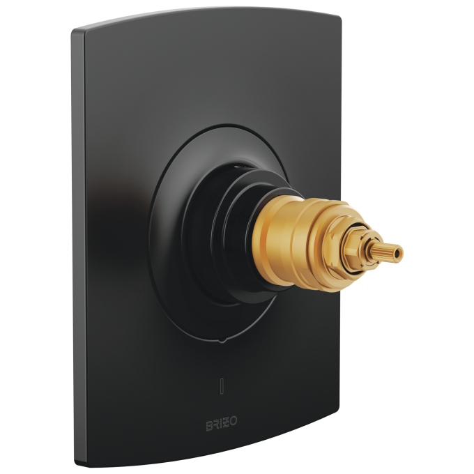 BRIZO Kintsu TempAssure Thermostatic Valve Only Trim - Less Handles — Matte Black
