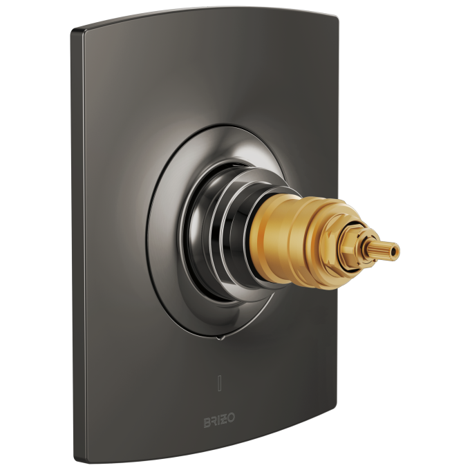 BRIZO Kintsu TempAssure Thermostatic Valve Only Trim - Less Handles — Brilliance Black Onyx
