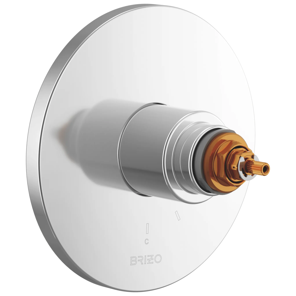 BRIZO Roccesco TempAssure Thermostatic Valve Only Trim - Less Handles — Chrome