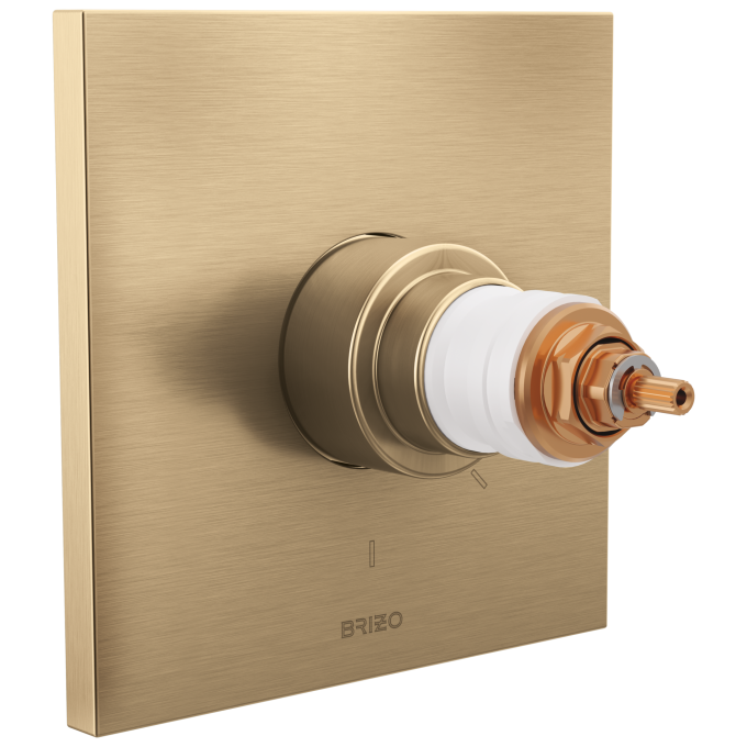 BRIZO Frank Lloyd Wright TempAssure Thermostatic Valve Only Trim - Less Handles — Luxe Gold