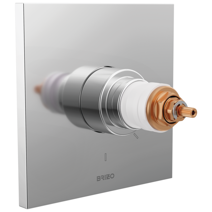 BRIZO Frank Lloyd Wright TempAssure Thermostatic Valve Only Trim - Less Handles — Chrome