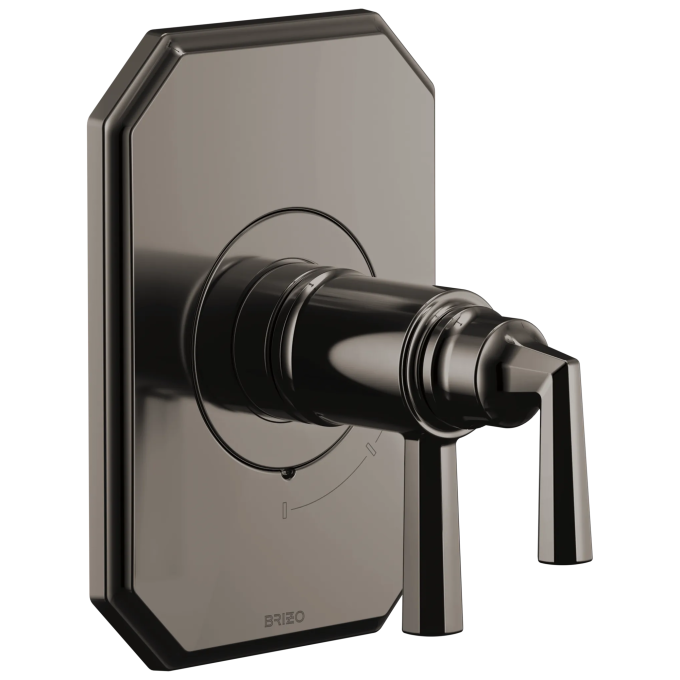 BRIZO Beauclere TempAssure Thermostatic Valve Only Trim — Brilliance Black Onyx