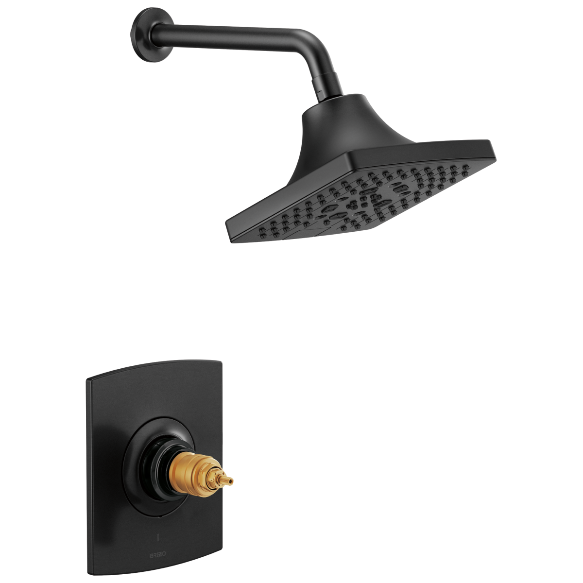 BRIZO Kintsu TempAssure Thermostatic Shower Only Trim - Less Handles — Matte Black
