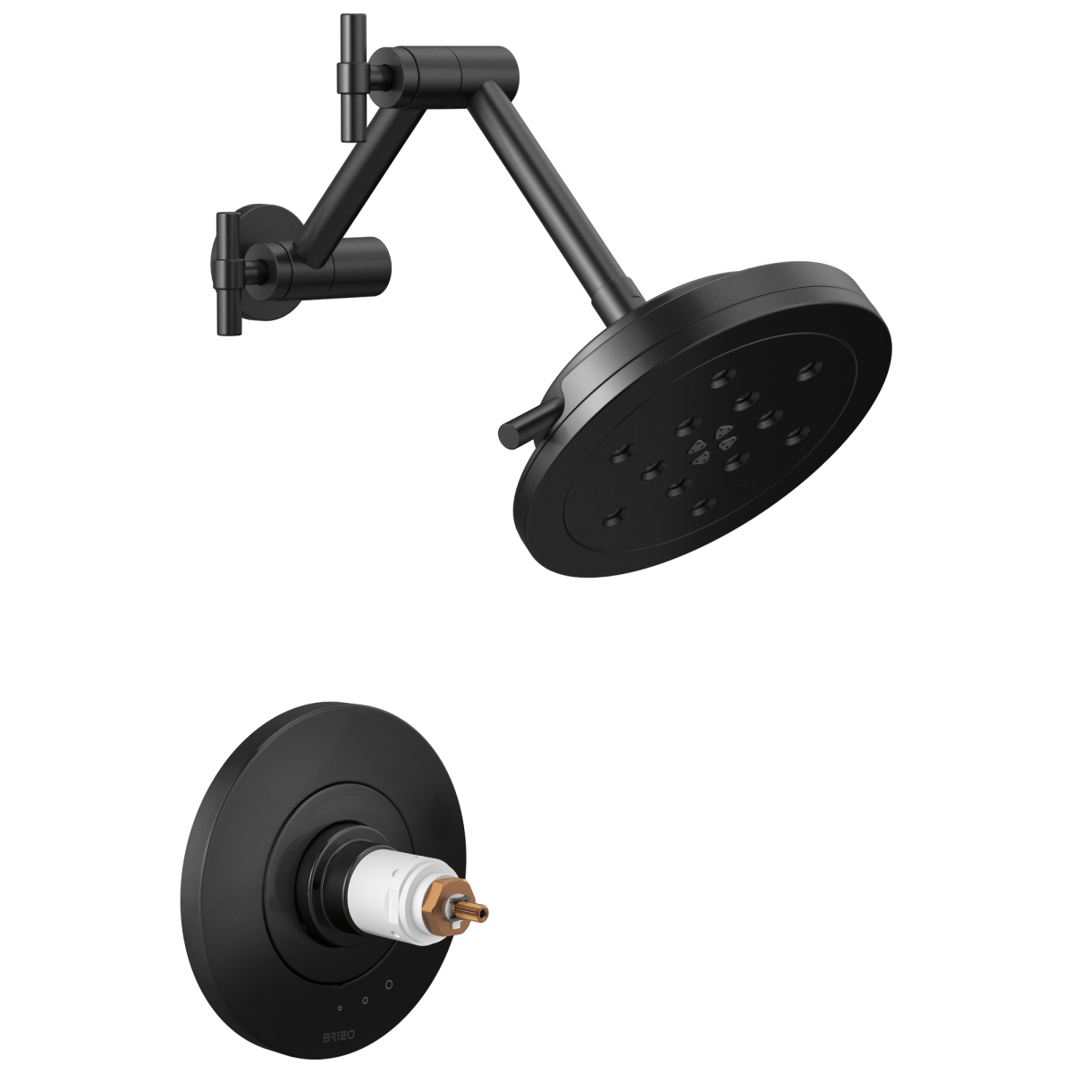 BRIZO Litze TempAssure Thermostatic Shower Only - Less Handles — Matte Black