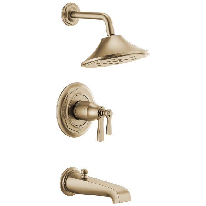 BRIZO Rook TempAssure Thermostatic Tub/Shower — Luxe Gold