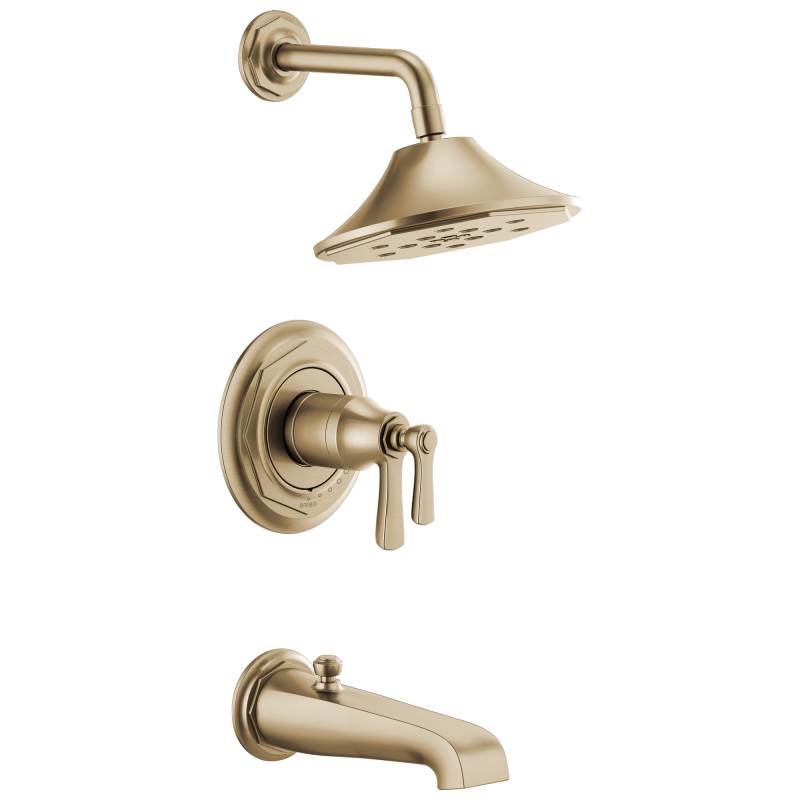 BRIZO Rook TempAssure Thermostatic Tub/Shower — Luxe Gold