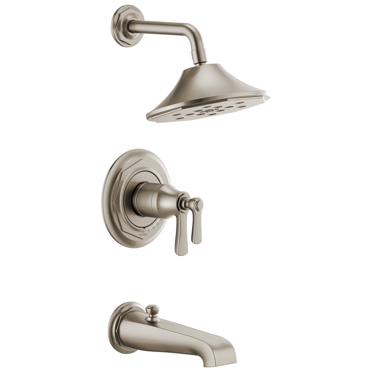 BRIZO Rook Tempassure Thermostatic Tub/Shower — Luxe Nickel