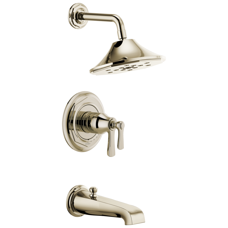 BRIZO Rook Tempassure Thermostatic Tub/Shower — Polished Nickel