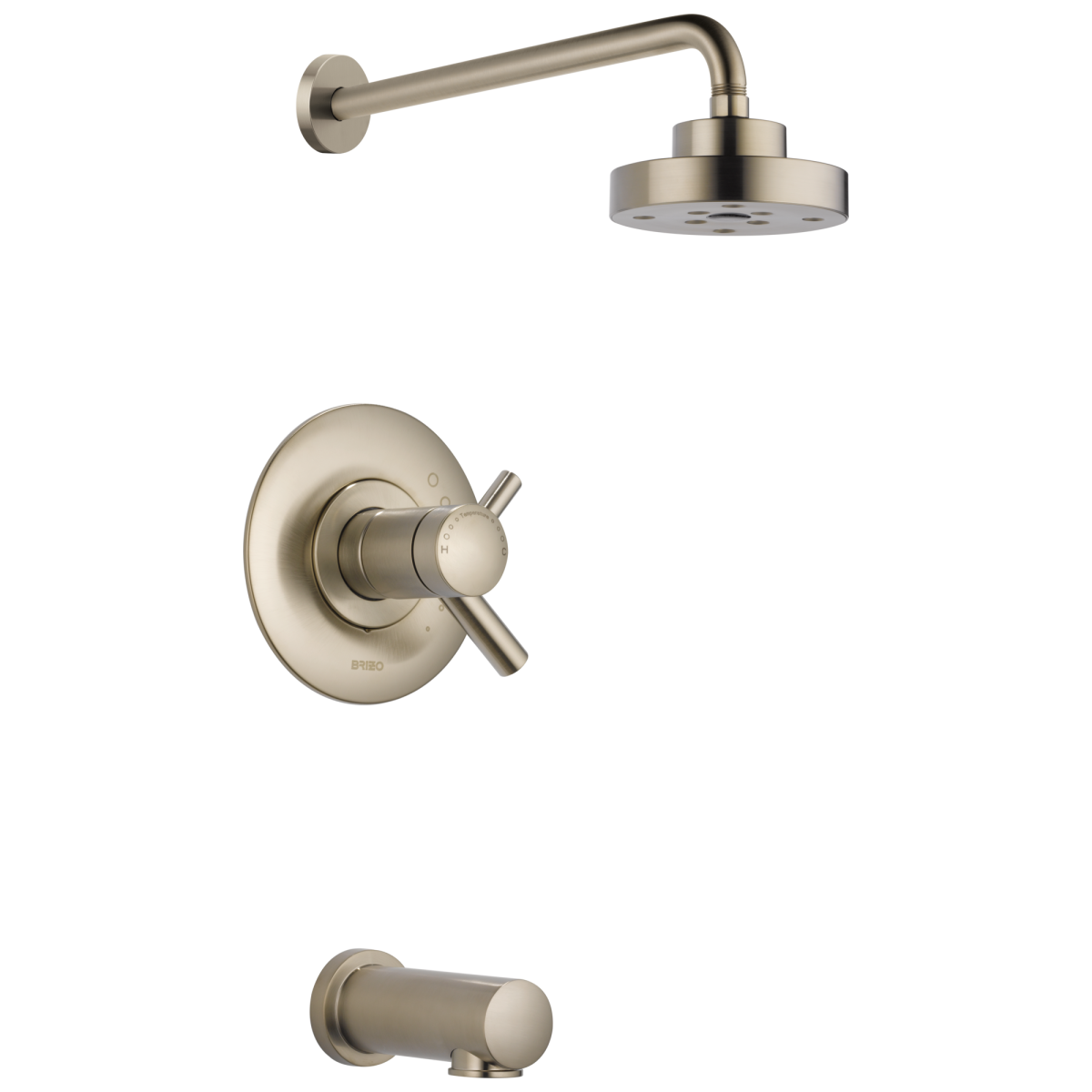 BRIZO Odin Tempassure Thermostatic Tub/Shower — Brushed Nickel