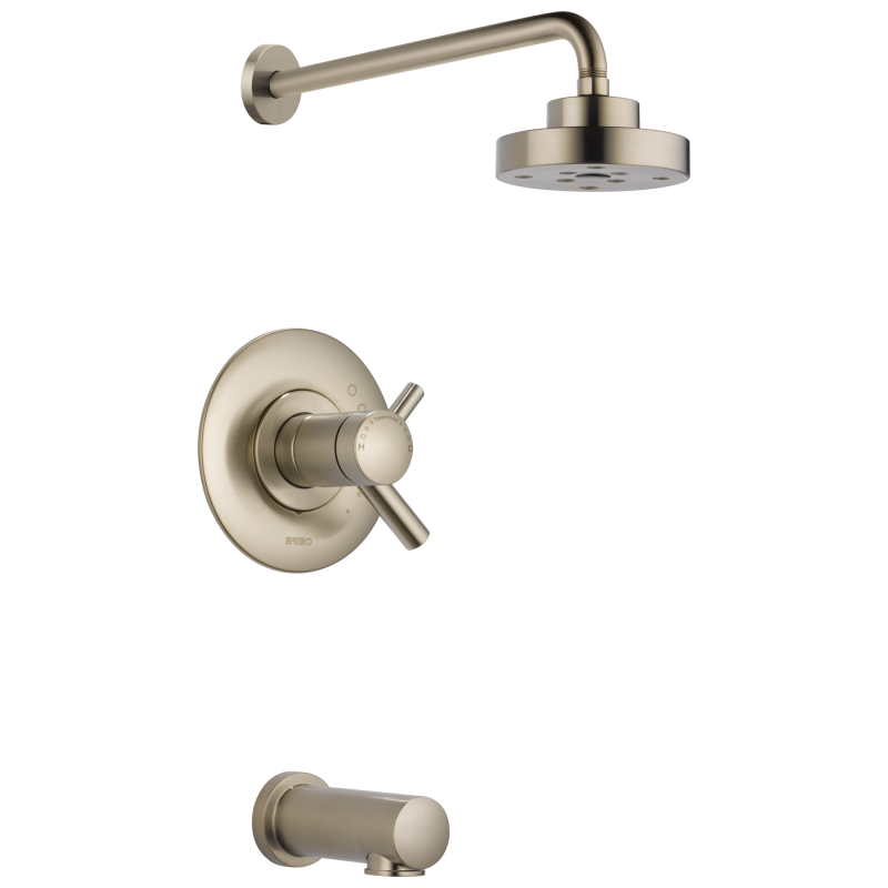 BRIZO Odin Tempassure Thermostatic Tub/Shower — Brushed Nickel
