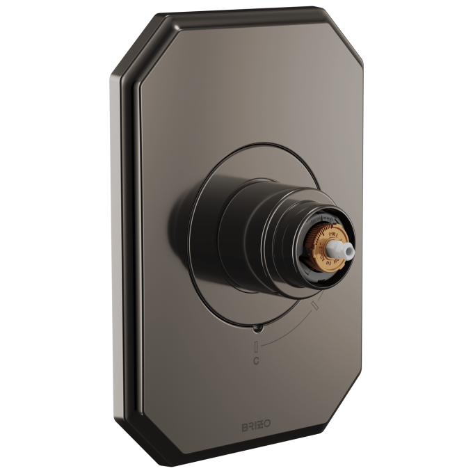 BRIZO Beauclere Pressure Balance Valve Only Trim - Less Handle — Brilliance Black Onyx