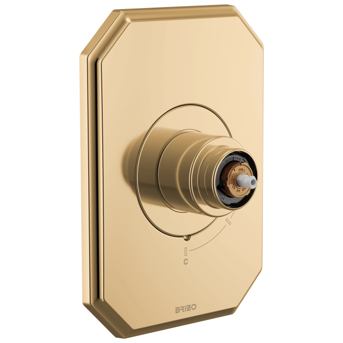 BRIZO Beauclere Pressure Balance Valve Only Trim - Less Handle — Polished Gold