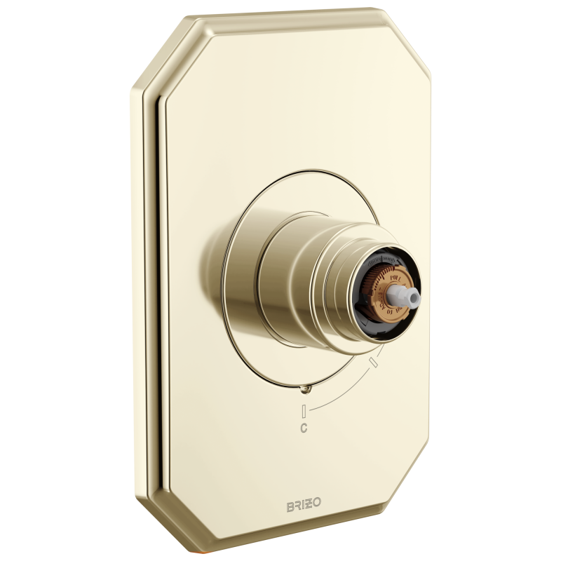 BRIZO Beauclere Pressure Balance Valve Only Trim - Less Handle — Polished Nickel