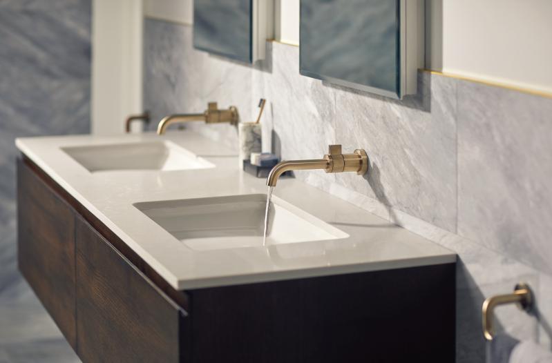 BRIZO Litze 8" Towel Bar — Luxe Gold