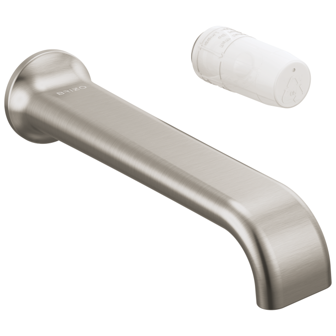 BRIZO Allaria Two-Hole, Single-Handle Wall Mount Lavatory Faucet - Less Handle 1.2 GPM — Luxe Nickel
