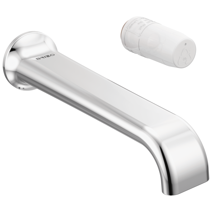 BRIZO Allaria Two-Hole, Single-Handle Wall Mount Lavatory Faucet - Less Handle 1.2 GPM — Chrome