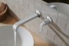 BRIZO Allaria Two-Hole, Single-Handle Wall Mount Lavatory Faucet - Less Handle 1.2 GPM — Chrome