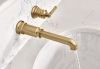 BRIZO Invari Two-Hole, Single-Handle Wall Mount Lavatory Faucet - Less Handle 1.5 GPM — Luxe Gold