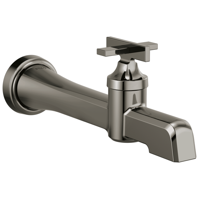 BRIZO Levoir Single-Handle Wall Mount Lavatory Faucet 1.2 GPM — Brilliance Black Onyx