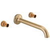 BRIZO Odin Two-Handle Wall Mount Lavatory Faucet - Less Handles — Luxe Gold