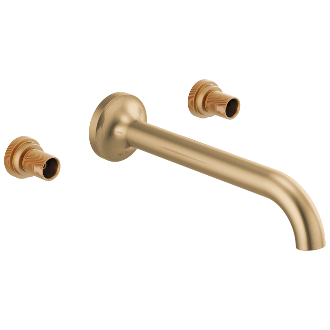 BRIZO Odin Two-Handle Wall Mount Lavatory Faucet - Less Handles — Luxe Gold