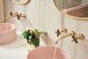 BRIZO Odin Two-Handle Wall Mount Lavatory Faucet - Less Handles — Luxe Gold