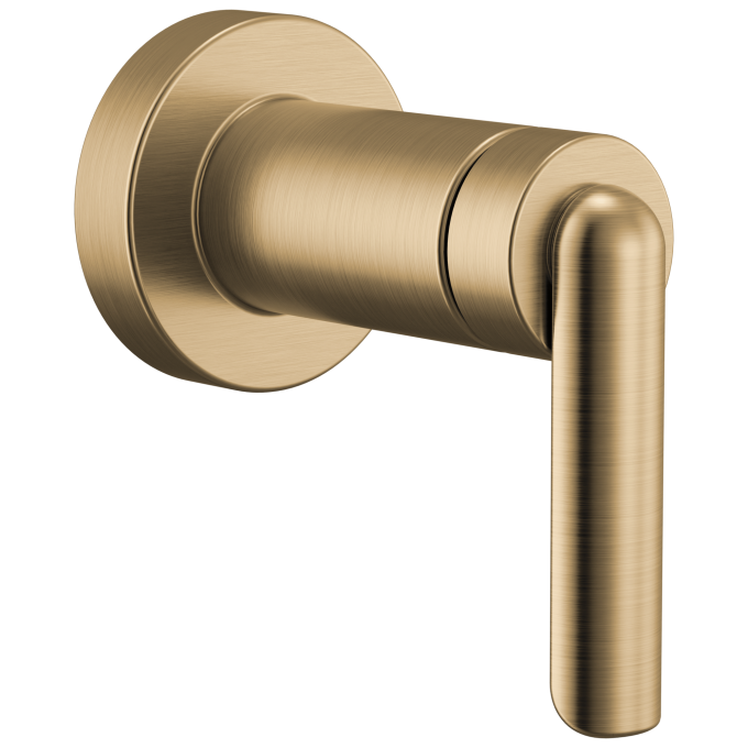 BRIZO Roccesco Sensori Volume Control Trim with Bent Lever Handle — Luxe Gold