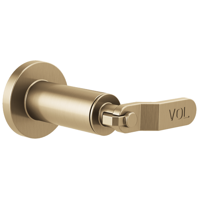 BRIZO Litze Sensori Volume Control Trim - Industrial Lever — Luxe Gold