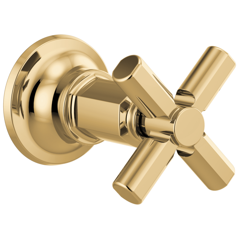 BRIZO Invari Sensori Volume Control Trim With Cross Handle — Polished Gold