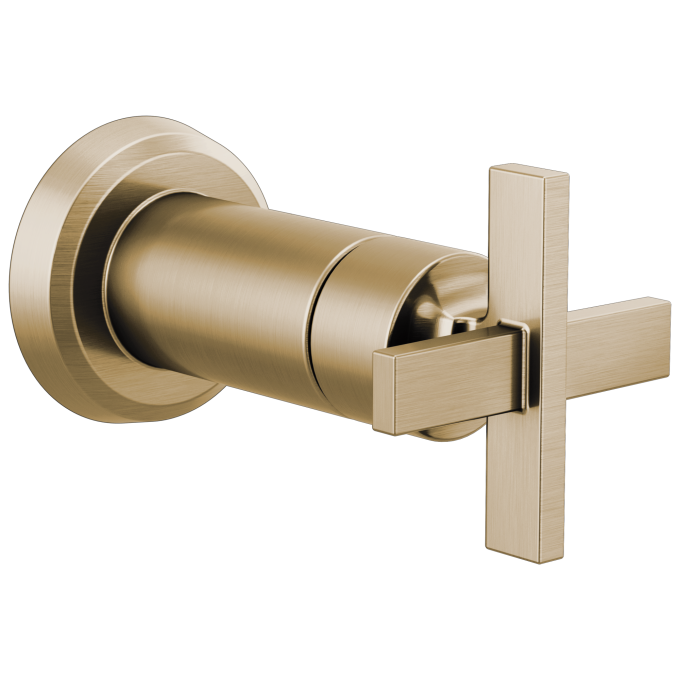 BRIZO Levoir Sensori Volume Control Trim Cross — Luxe Gold