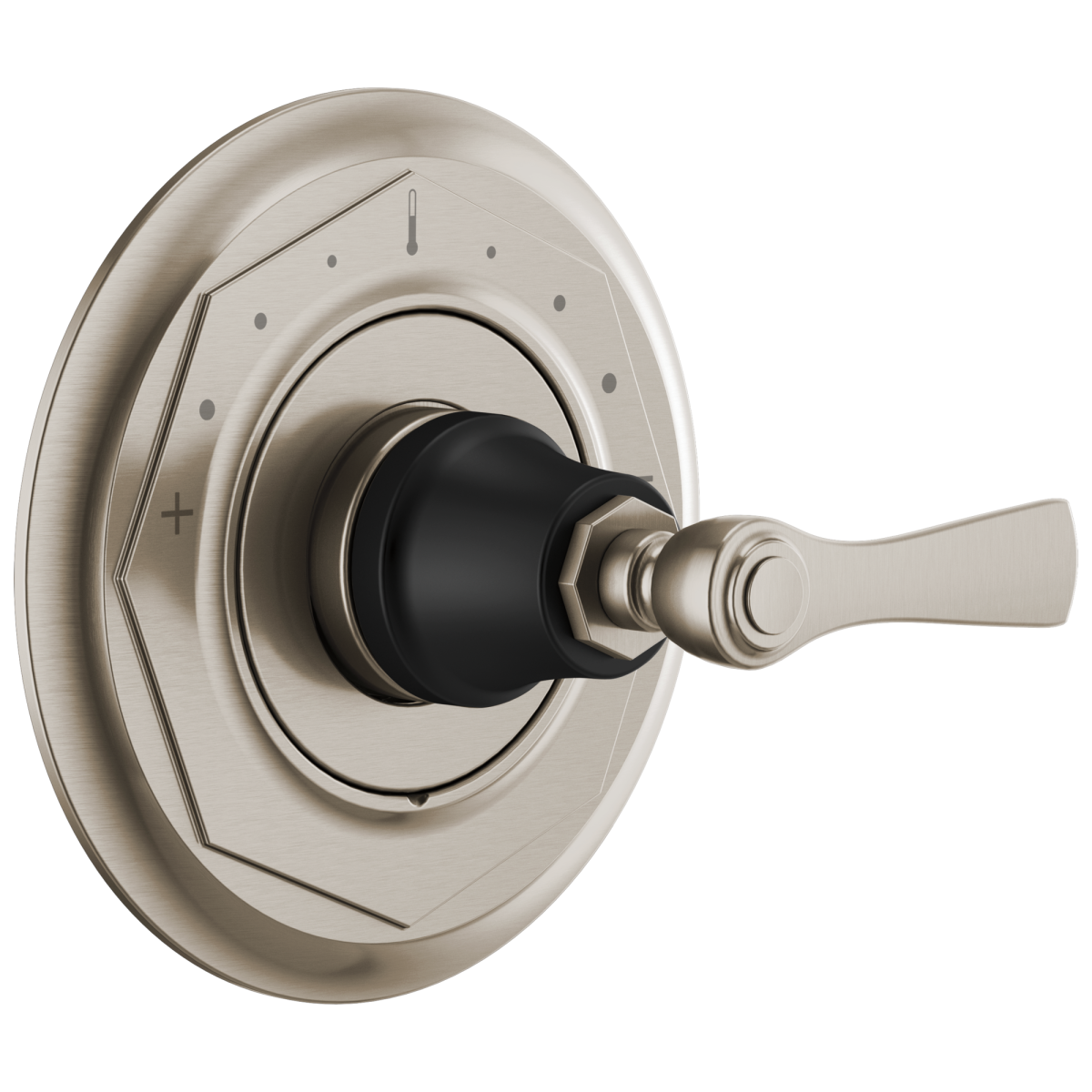 BRIZO Rook Sensori Thermostatic Valve Trim - Lever — Luxe Nickel  /Matte Black