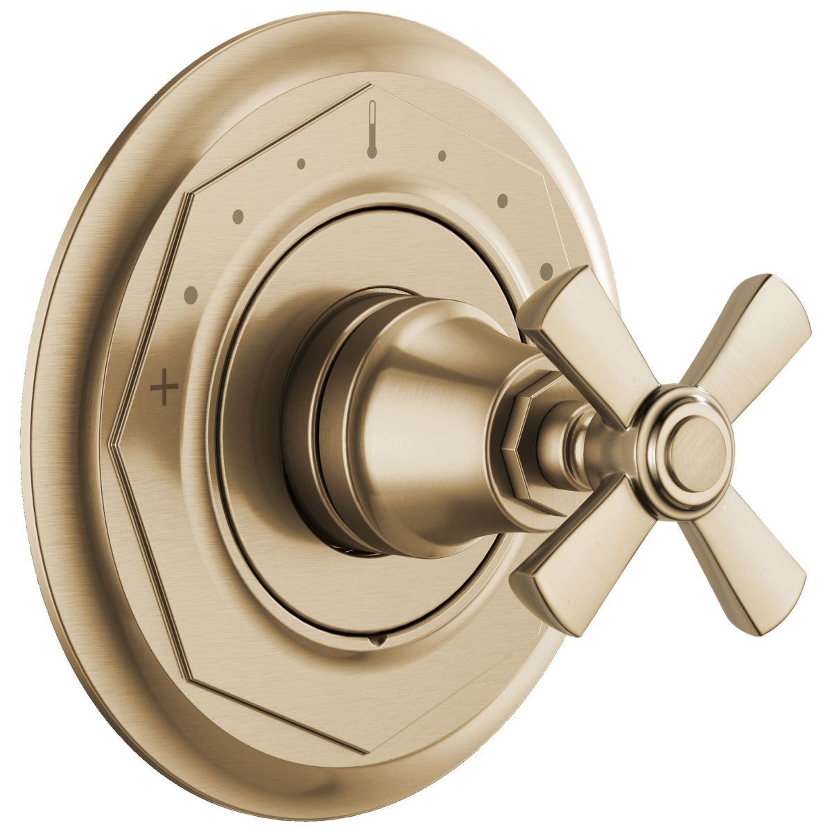 BRIZO Rook Sensori Thermostatic Valve Trim - Cross — Luxe Gold
