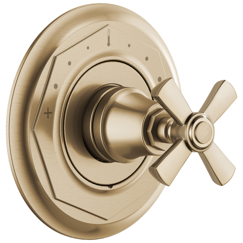 BRIZO Rook Sensori Thermostatic Valve Trim - Cross — Luxe Gold