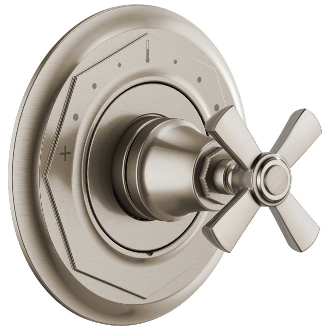BRIZO Rook Sensori Thermostatic Valve Trim - Cross — Luxe Nickel